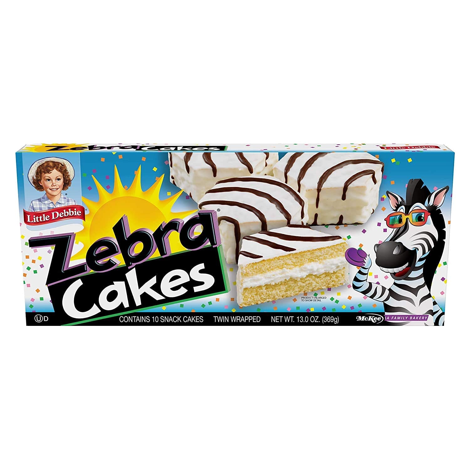 Little Debbie Swiss Rolls box: chocolate sponge with creamy filling.