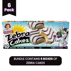 Creme filling visible in Little Debbie Zebra Cakes close-up shot.
