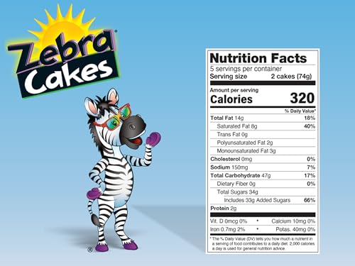 Little Debbie Zebra Cakes twin-wrapped units, ready for sharing and lunches.