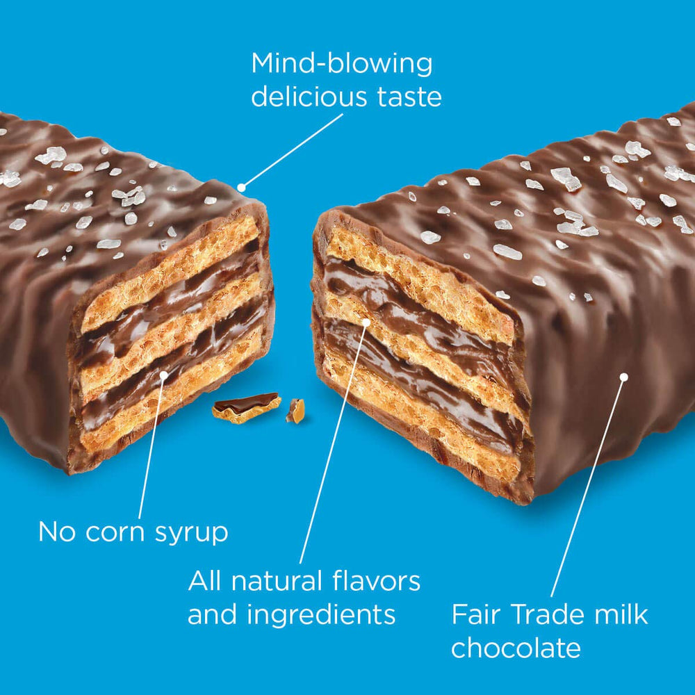 Little Secrets Milk Chocolate Crispy Wafers crisp bite showcases airy layers and smooth melt.