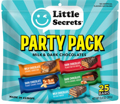 Little Secrets Milk + Dark chocolate party pack 25 bars, ideal for celebrations