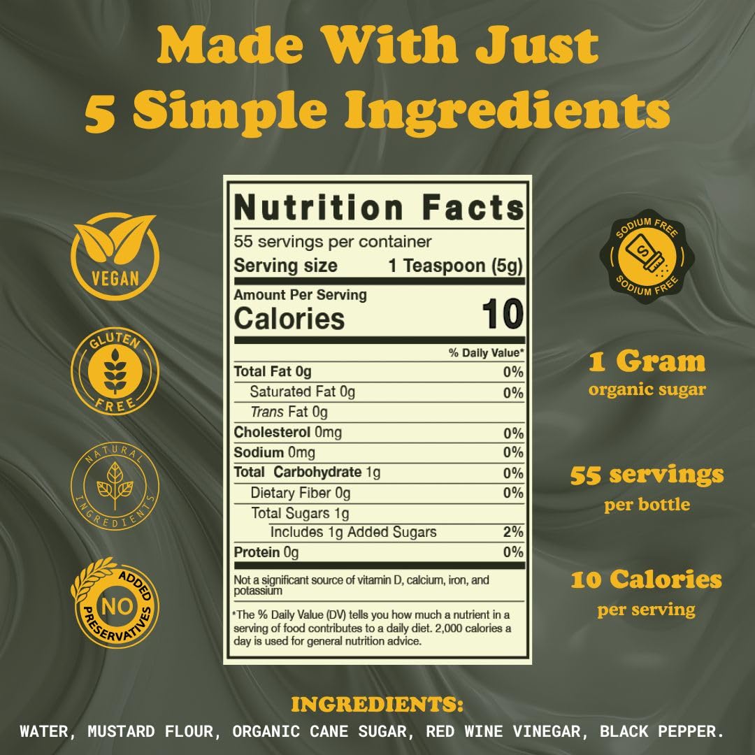 Little Zing Danish Mustard pour texture ideal for dressings and sauces.