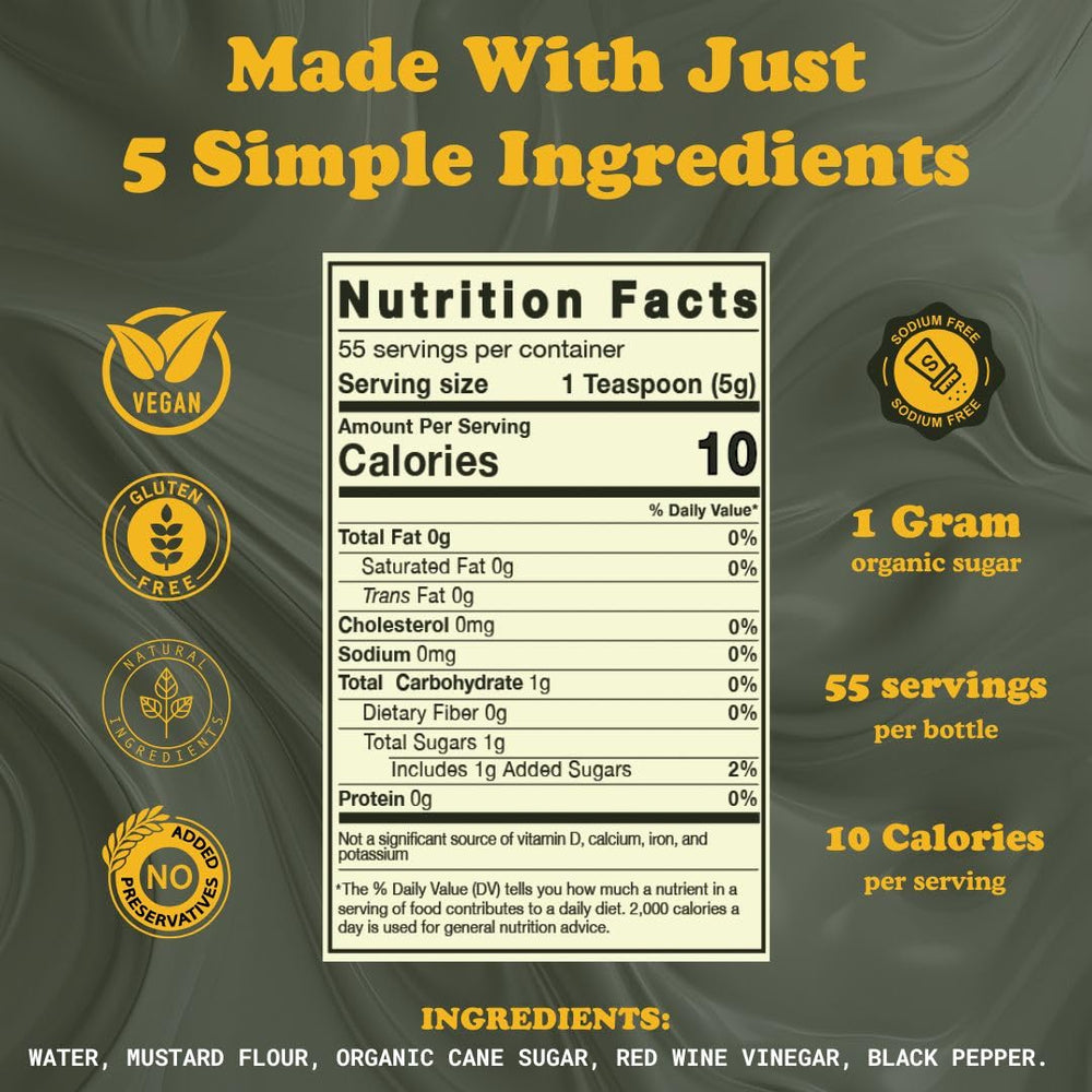 Little Zing Danish Mustard pour texture ideal for dressings and sauces.