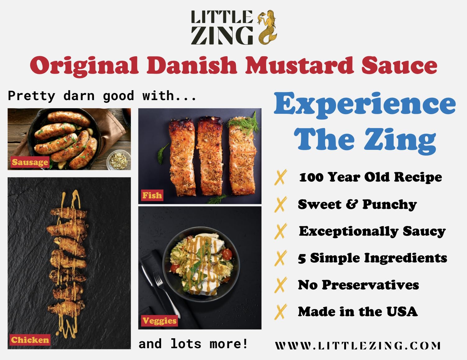 Little Zing Danish Mustard USA-made small-batch quality and freshness.