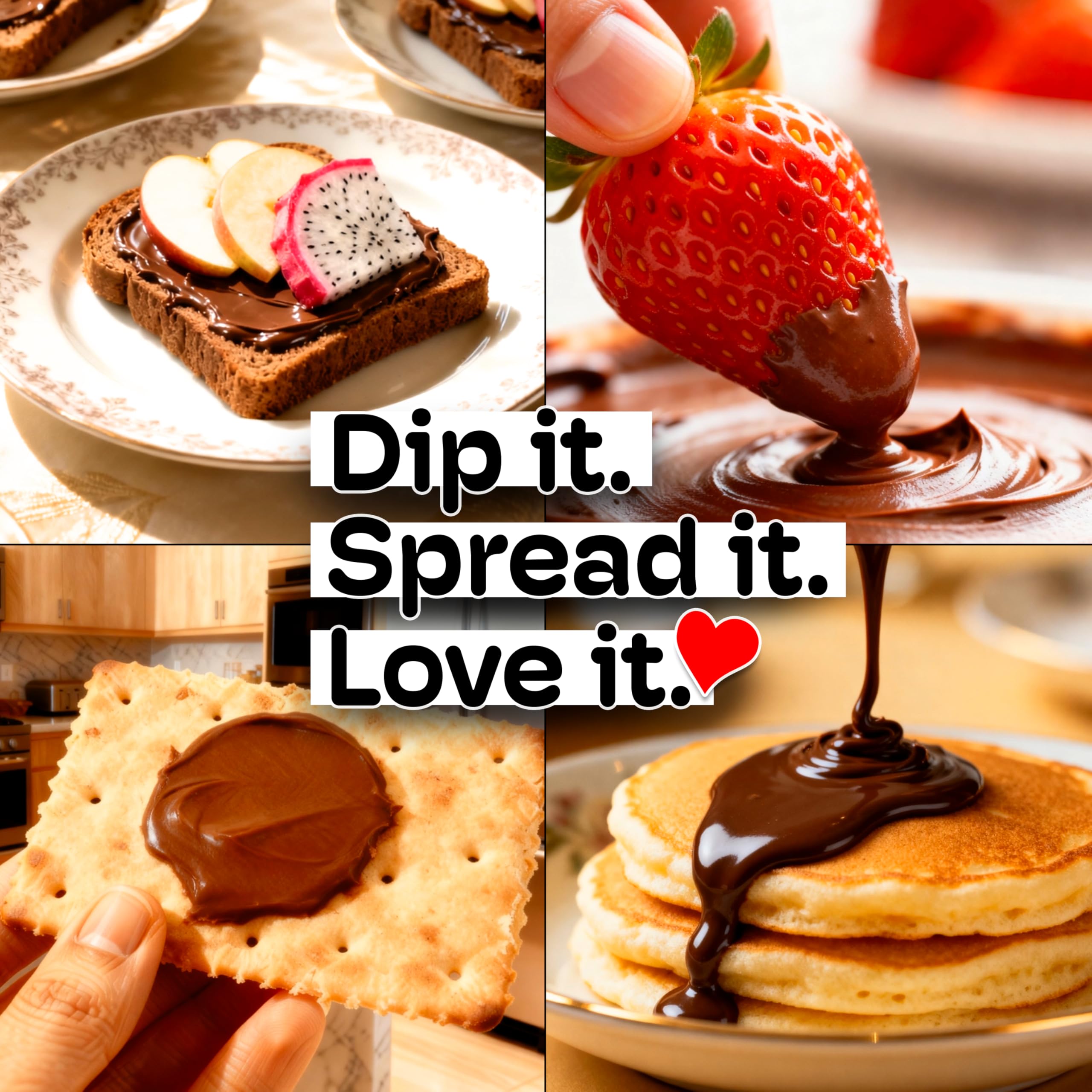 Little Joys Hazelnut Chocolate Spread jar label close-up emphasizes palm oil free and refined-sugar free
