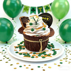 LittleStar gold jimmies sprinkles add shimmering holiday appeal on cakes.