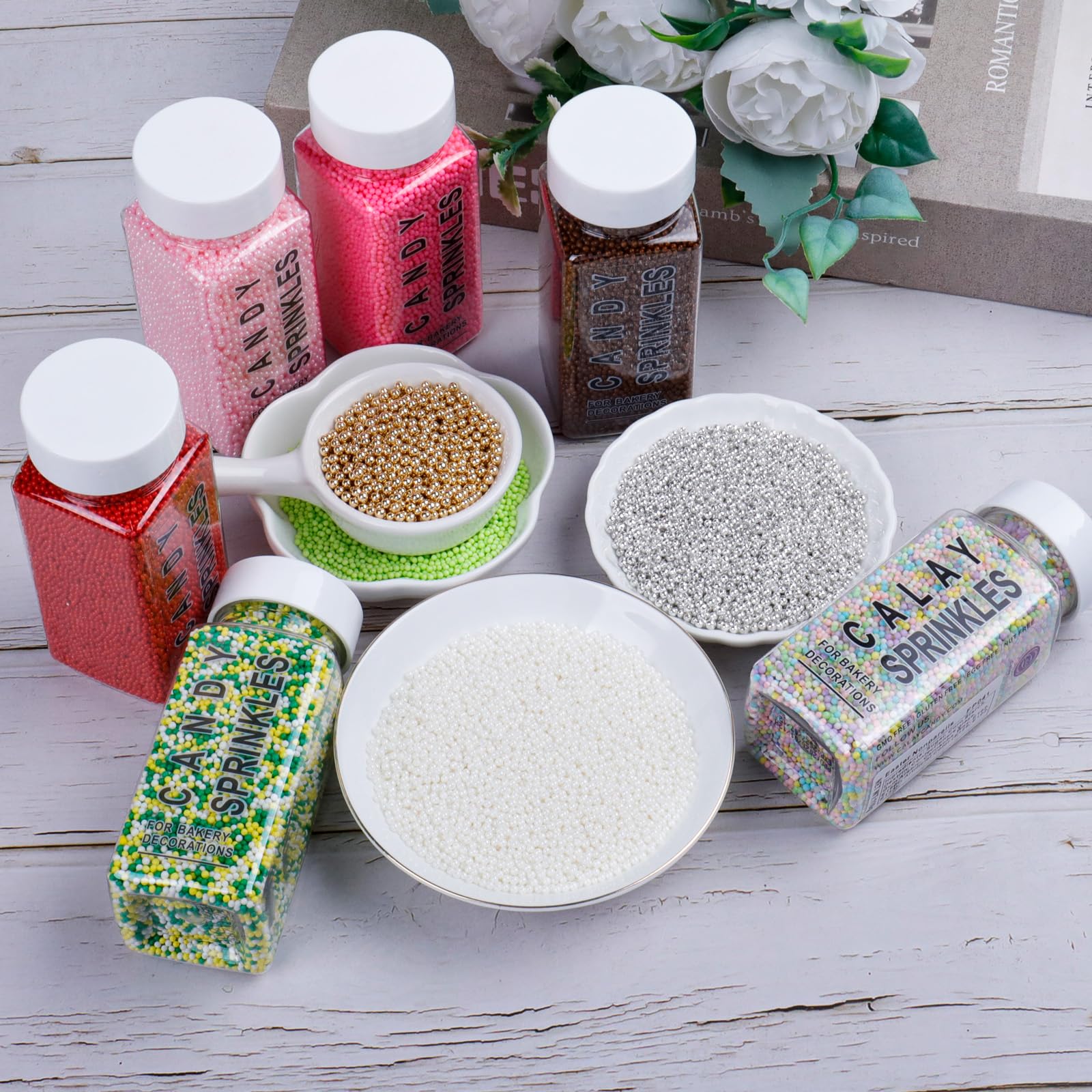 LittleStar Gold Nonpareils 2mm for wedding decor elevate celebrations with subtle gold glitter
