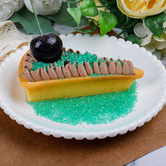 LittleStar green sanding sugar on ice cream for festive sparkle.