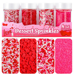 LittleStar Valentines red heart sprinkles decorate cookies with vibrant romance.