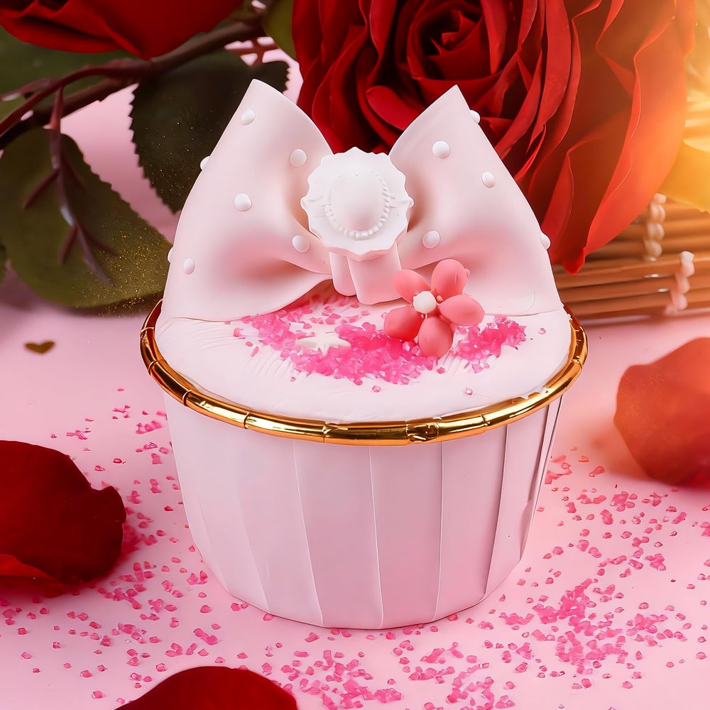 LittleStar Valentines pink sanding sugar crystals for cupcakes and desserts
