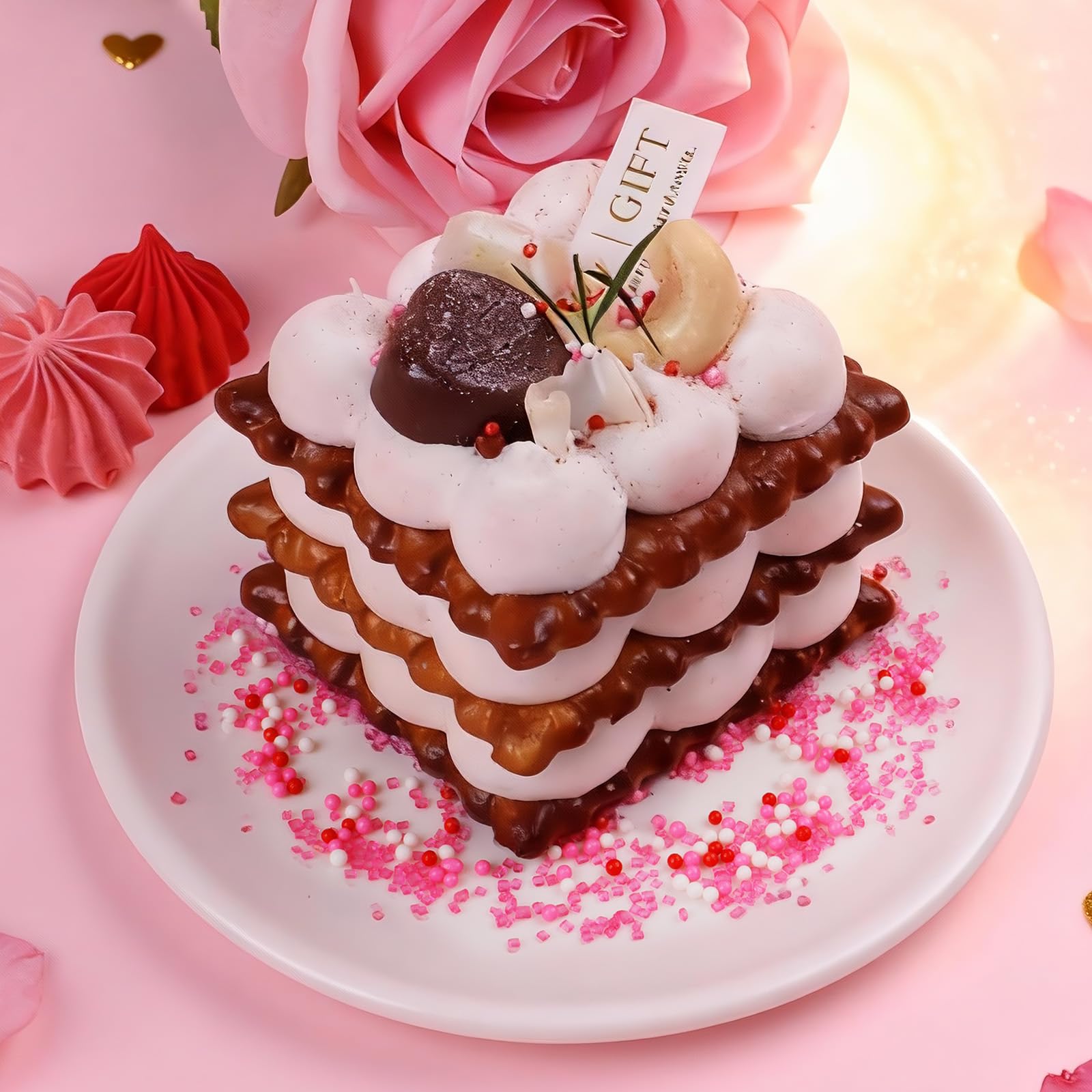 LittleStar Valentines sprinkles shown in a baking setup for festive decorating.