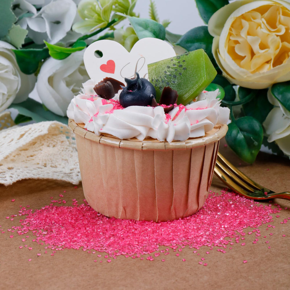 LittleStar wedding cake decor pink sugar adds elegant, celebratory sparkle.