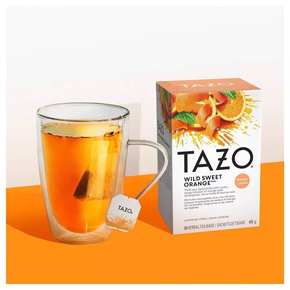 Two-pack Live2Pedal Tazo Wild Sweet Orange Tea for pantry storage and refreshment