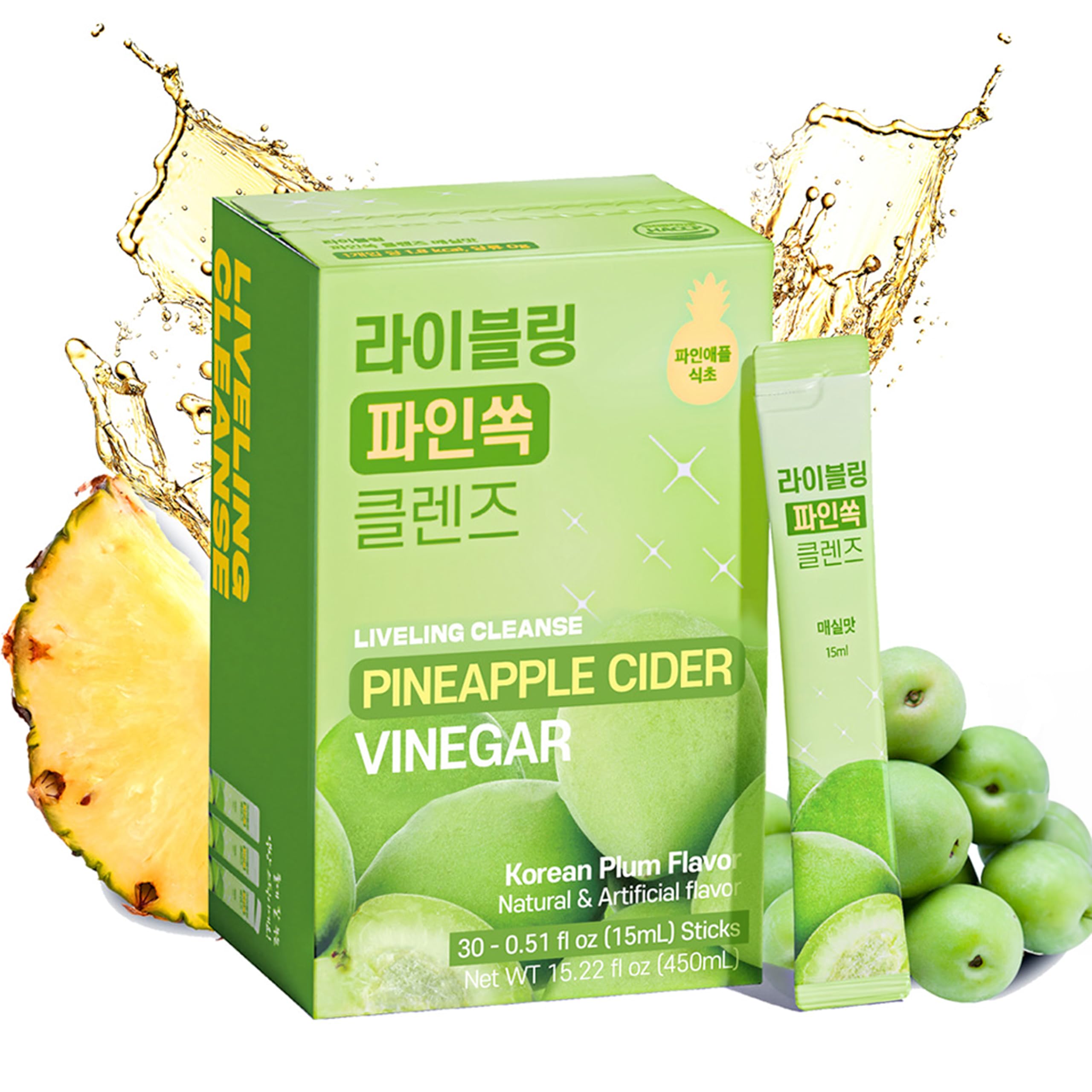 LIVELING pineapple cider vinegar stick on the go for convenient daily wellness
