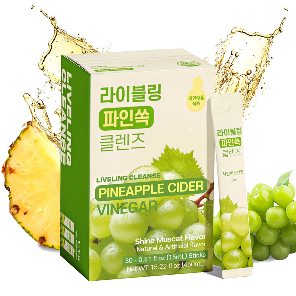 LIVELING Pineapple Cider Vinegar Stick pack showing refreshing flavor and on-the-go convenience.