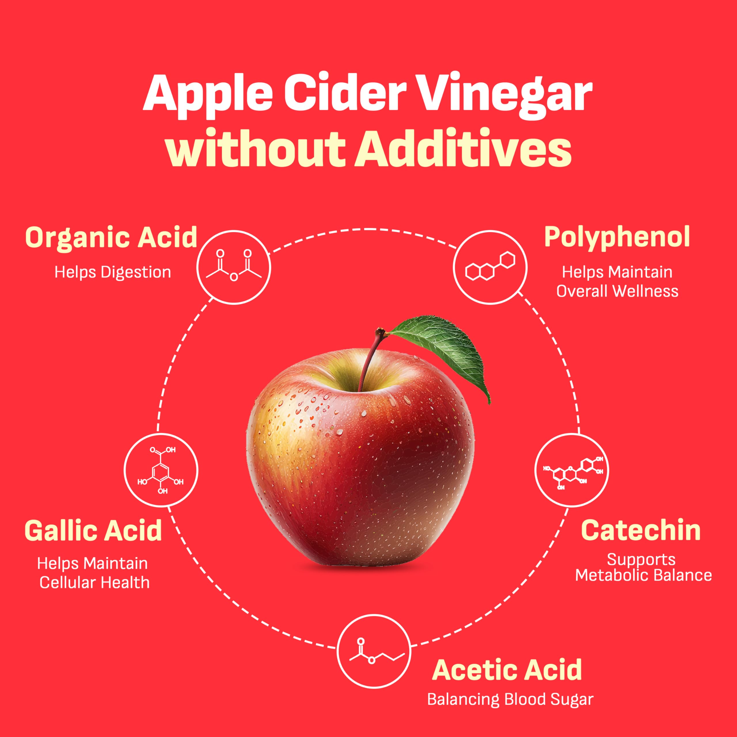 LIVELING zero sugar, low-calorie apple cider vinegar stick for a refreshing sip.