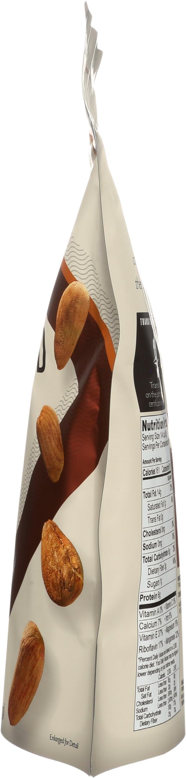 Living Intentions sprouted almonds kitchen counter scene suggests everyday healthy snacking