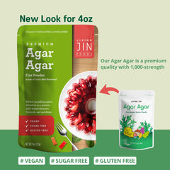 Living Jin Agar Agar Powder plant-based thickener for vegan recipes