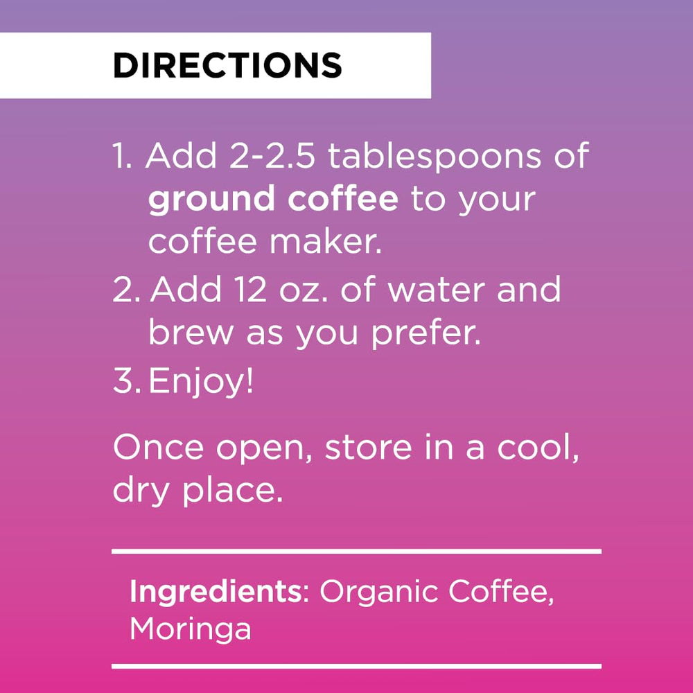 Livingood Daily Coffee with Moringa office mug setup for daily ritual.