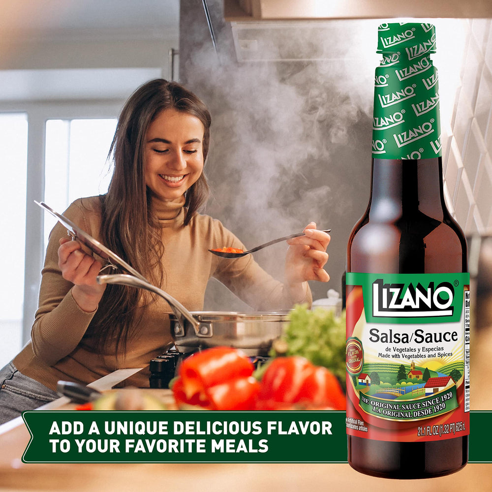 Lizano salsa served with gallo pinto for comforting breakfast.