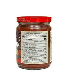 LKK Chili Bean Sauce 8 Oz jar close-up showing glossy fermentation