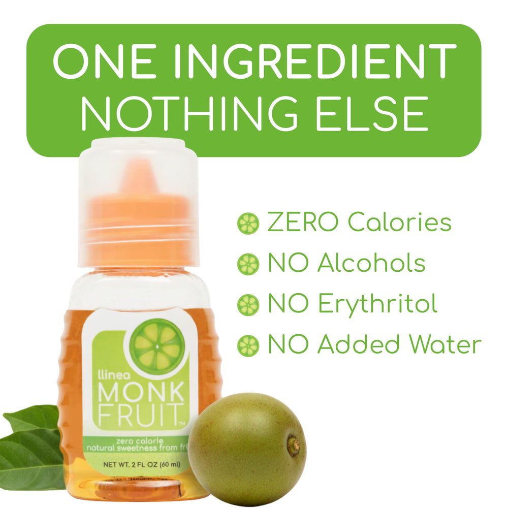 llinea Monk Fruit Drops yogurt usage demonstrates sugar-free flavor option