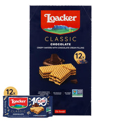 Loacker Classic Chocolate Wafers 12-pack for easy stocking and sharing