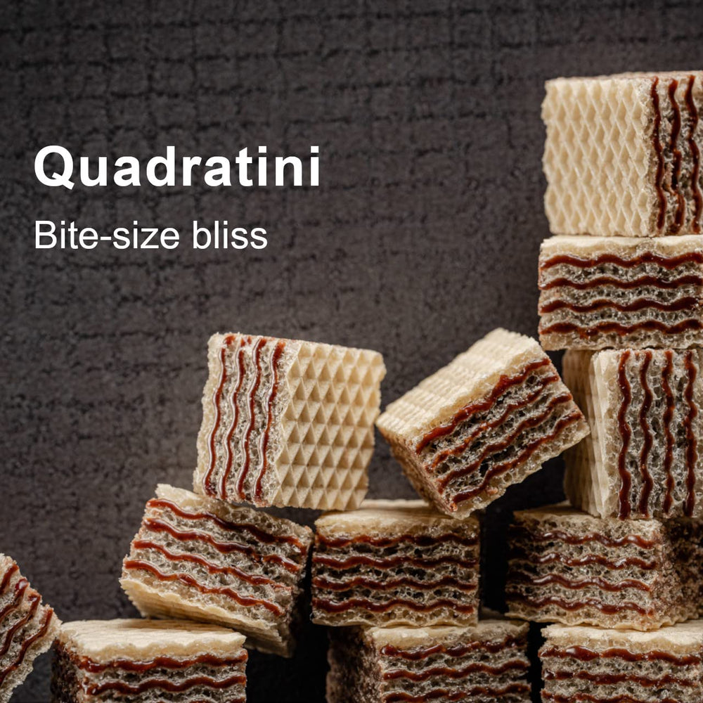 Loacker Quadratini tiramisu snack plate, ideal for a refined coffee break.