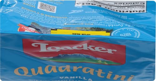 Loacker Quadratini Vanilla Wafer Cookies gift-ready packaging for sharing.
