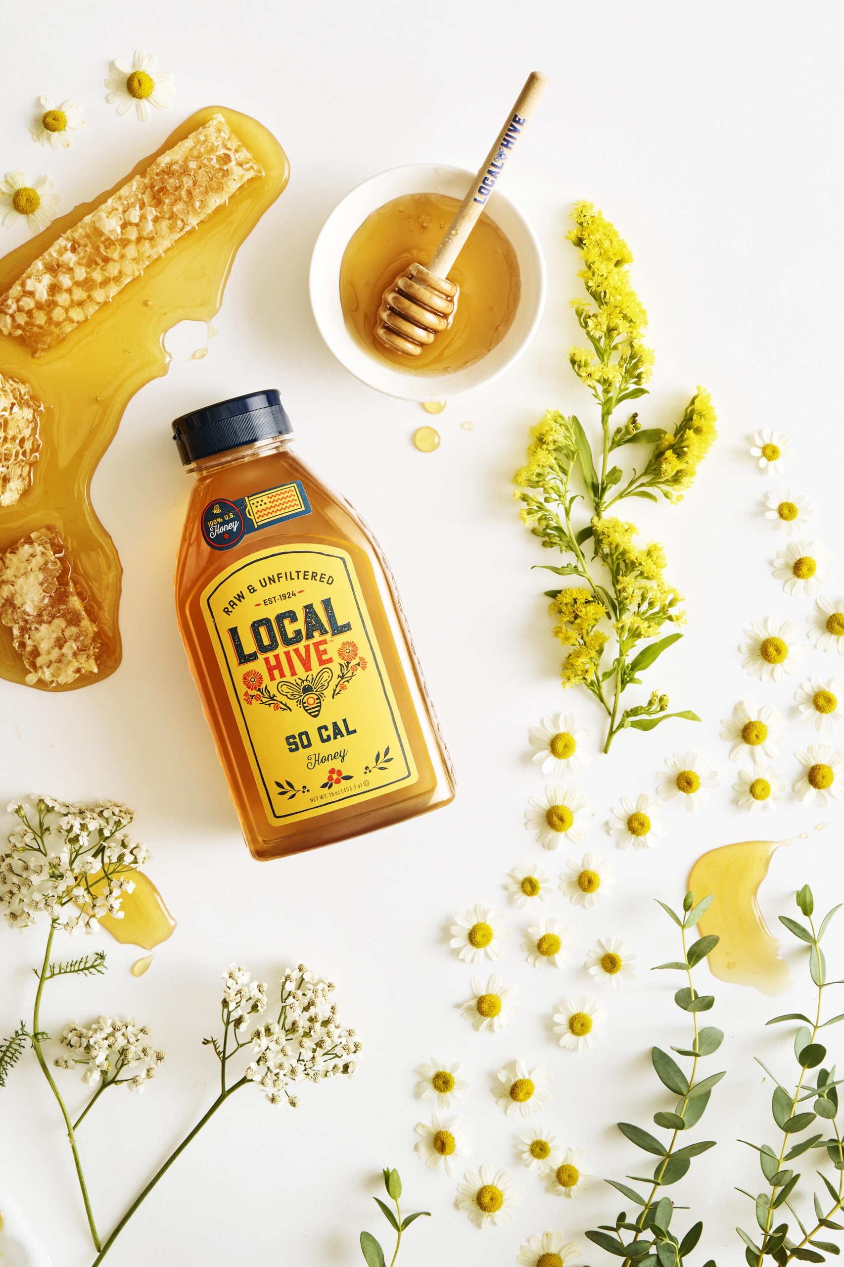 Local Hive honey in tea for a mellow citrus finish