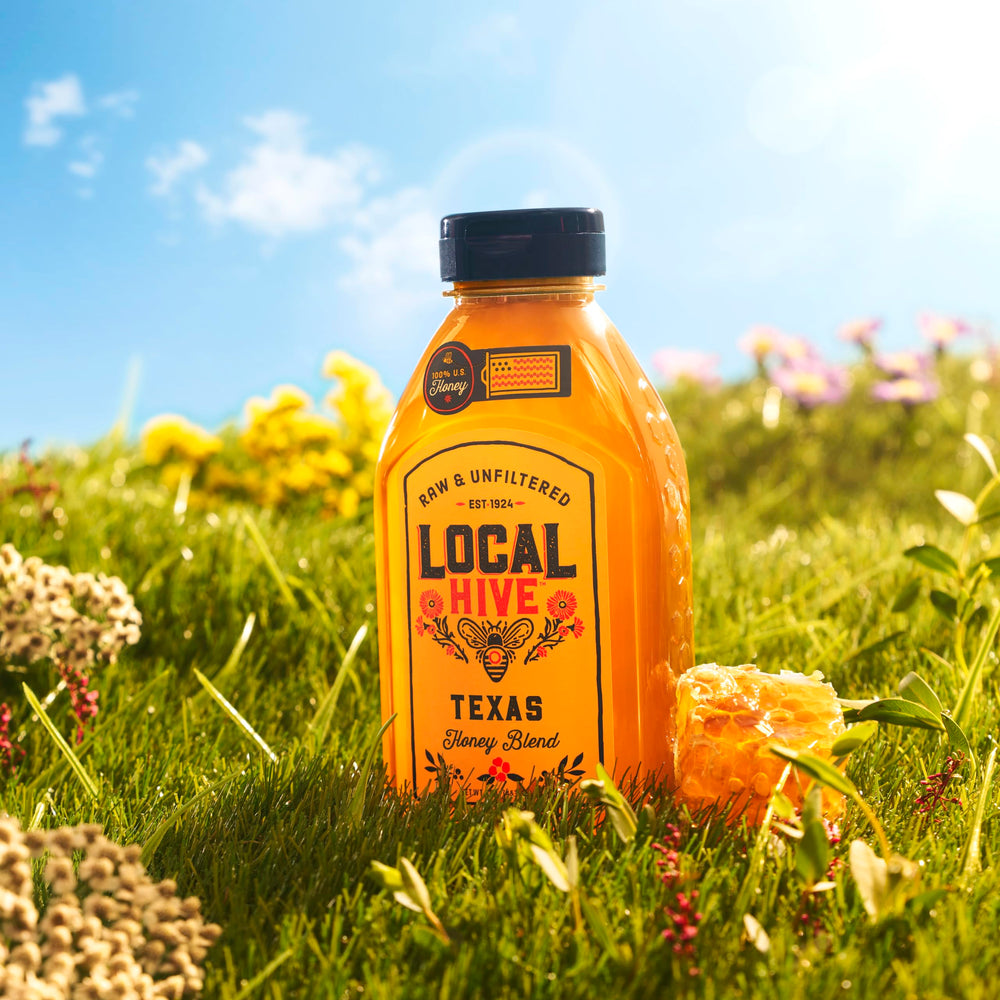 Local Hive Texas Honey bottling process at Colorado facility