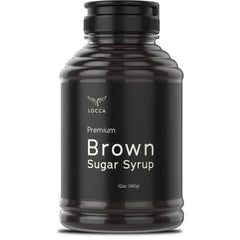 Locca Brown Sugar Syrup bottle pouring for bubble tea flavor boost