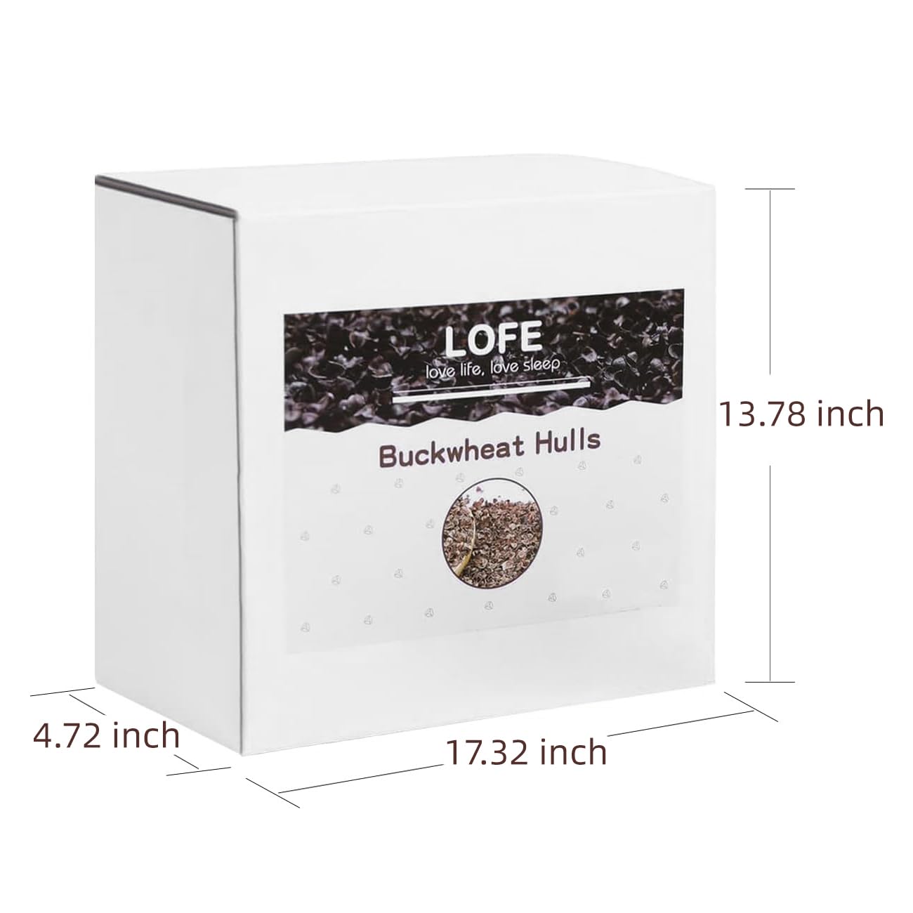 LOFE organic buckwheat groats close-up highlighting natural ingredients.