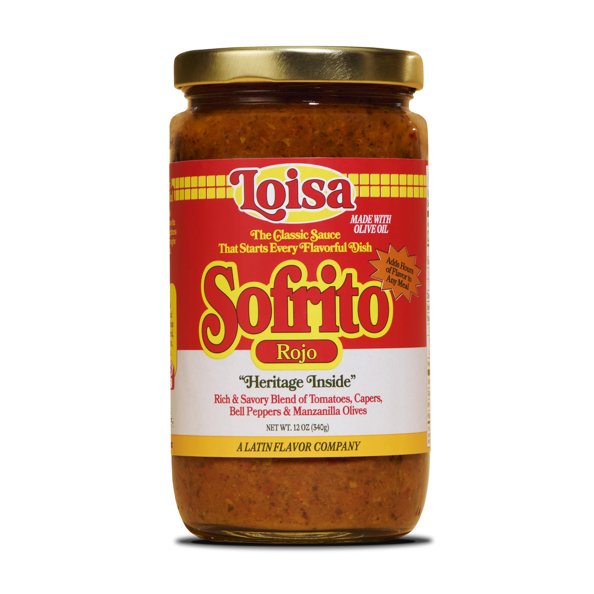 Loisa Sofrito Rojo bottle ready for quick Latin meals.