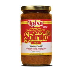 Loisa Sofrito Rojo bottle ready for quick Latin meals.