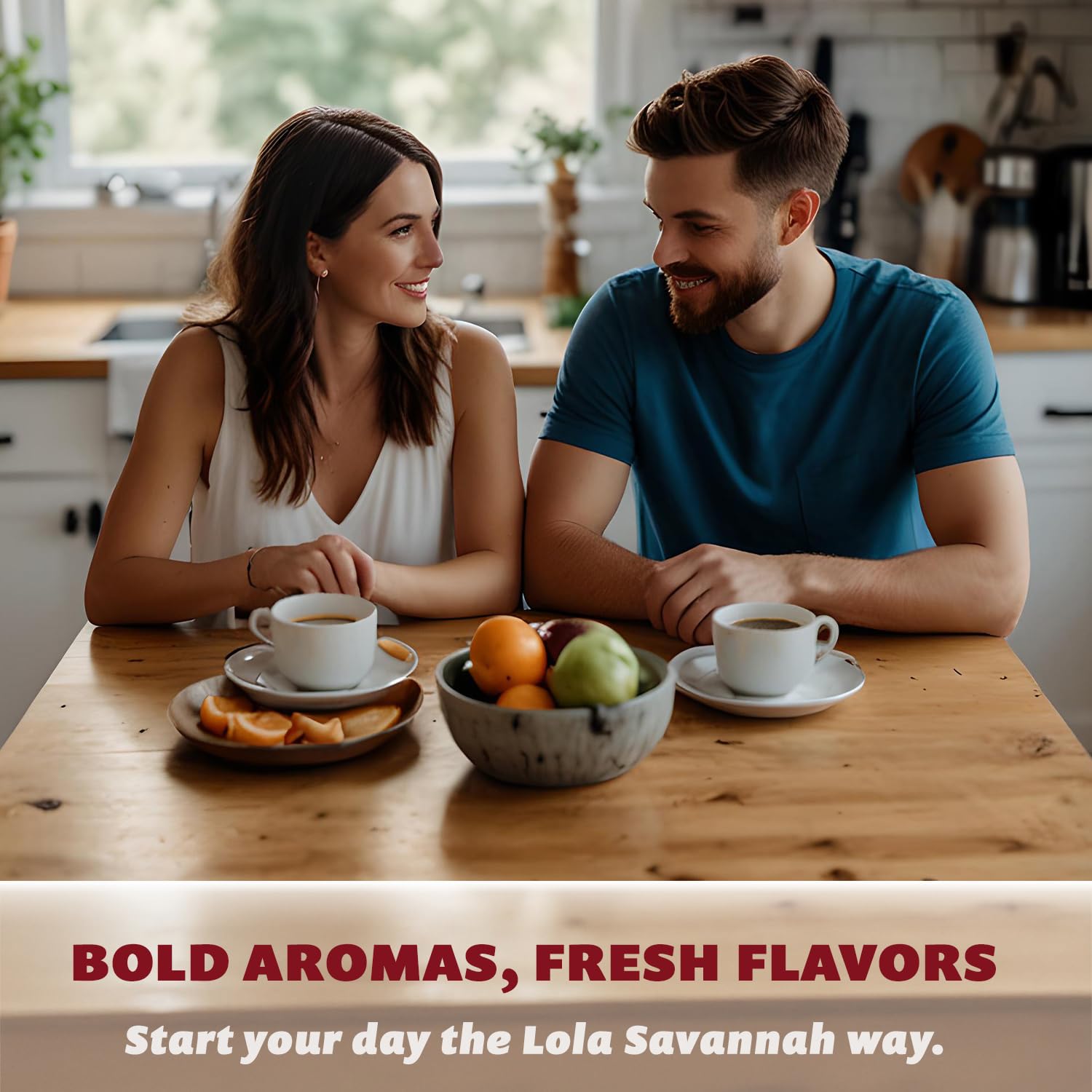 Lola Savannah steaming cup to illustrate a comforting, flavorful start