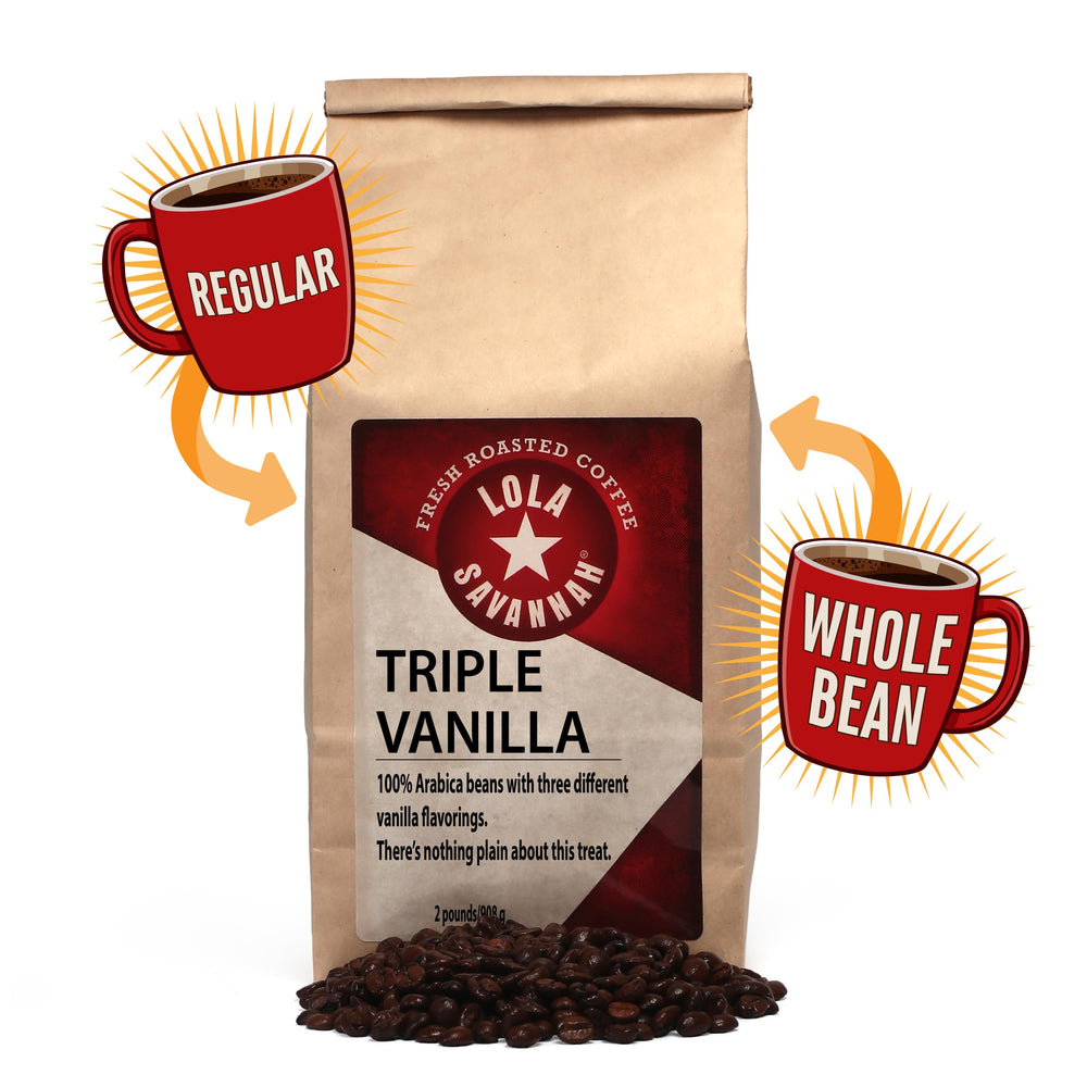 Lola Savannah Triple Vanilla close-up — three vanilla flavor layers for a rich aroma.