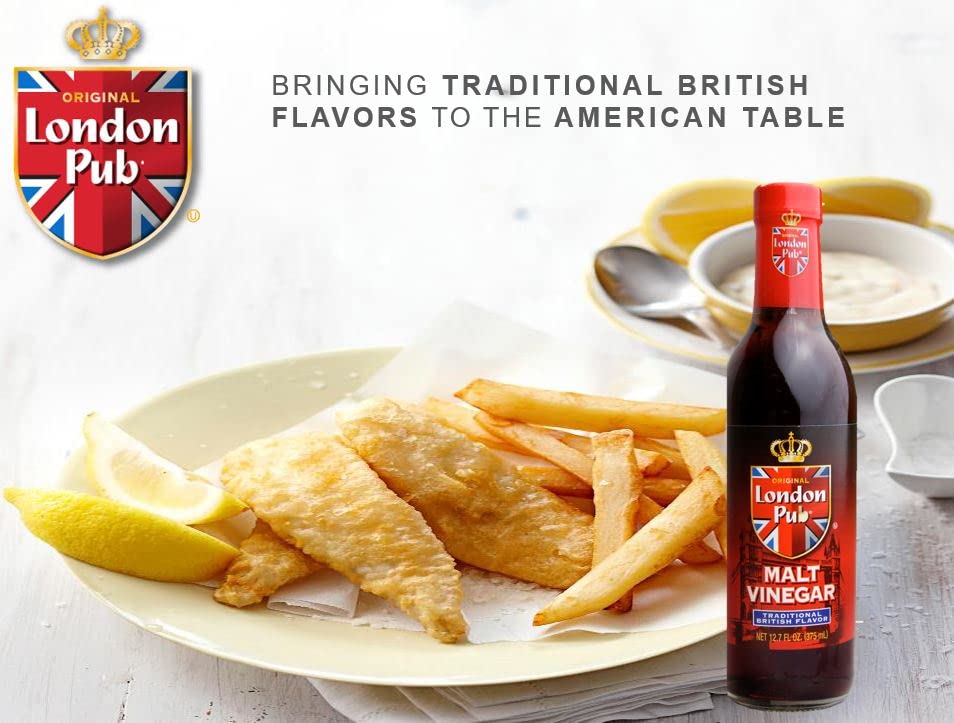 London Pub Malt Vinegar on roasted potatoes delivers crisp tang and richness.