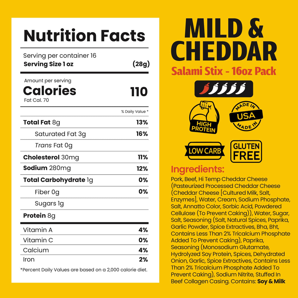 Long John Snacks dried salami stick close-up shows creamy cheddar texture and bold flavor.