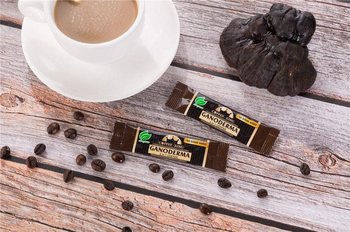 Longreen Ganoderma Coffee dry-storage on pantry shelf