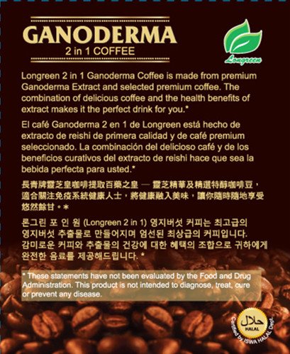 Longreen Ganoderma Coffee sachet-dispense for easy single-serve prep
