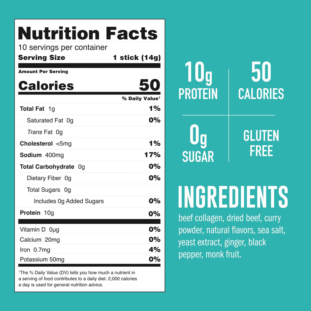 LonoLife grass-fed beef bone broth powder highlighting 10g protein per serving