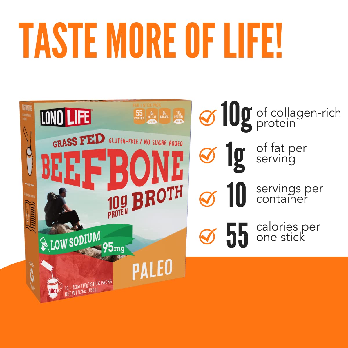 LonoLife collagen-rich protein supports joints and skin.