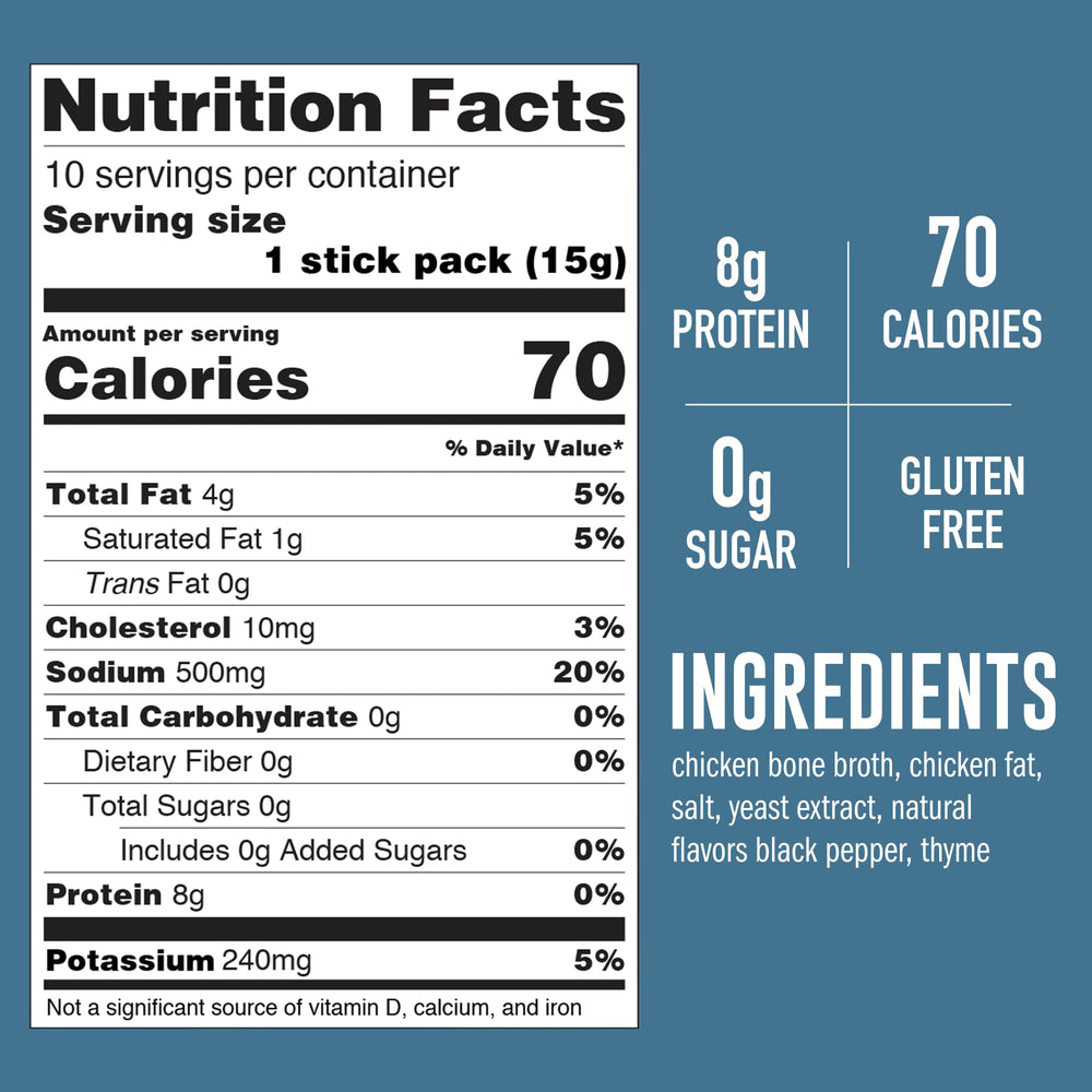 LonoLife Keto Chicken Bone Broth Powder ready to mix with hot water.