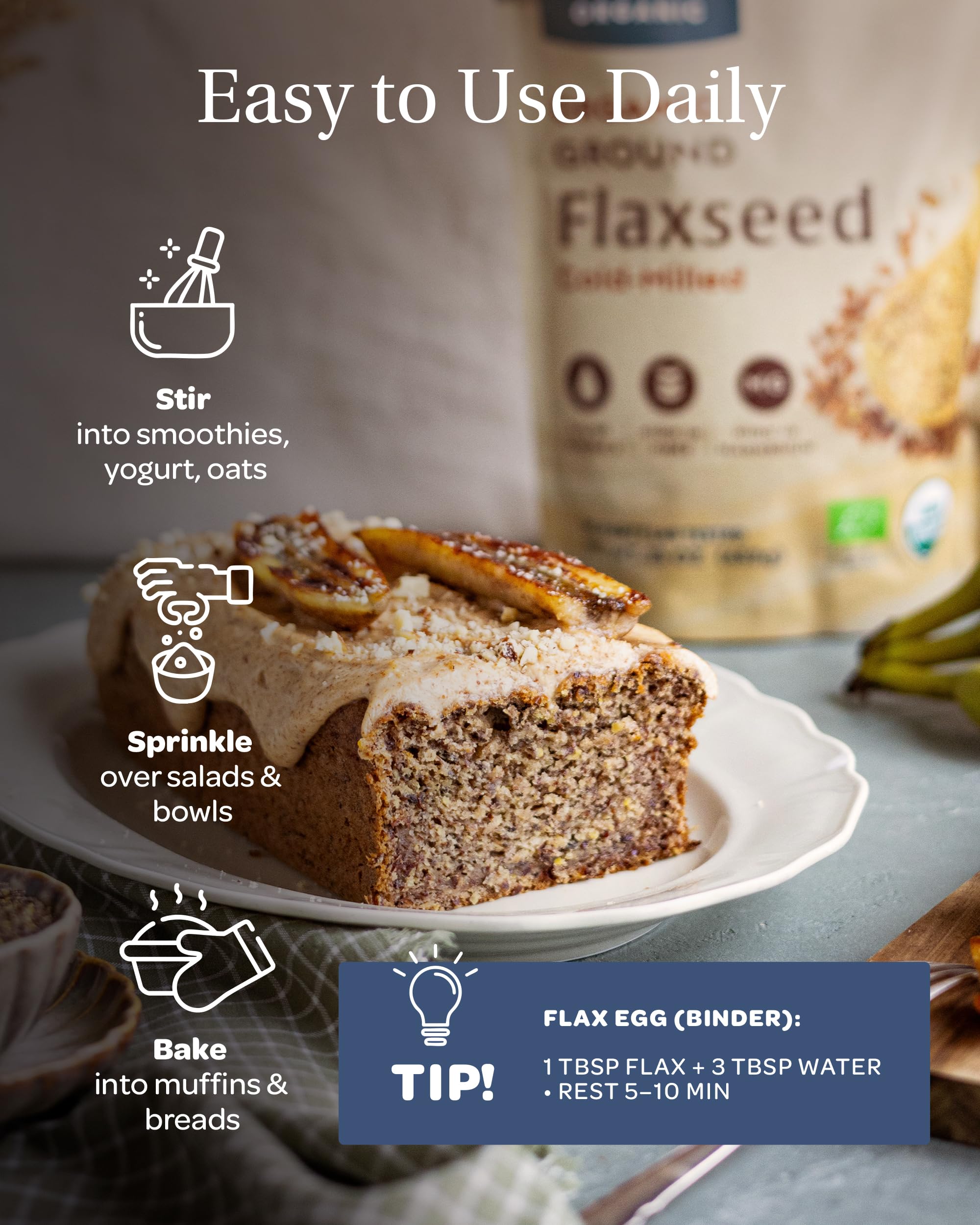 LOOV flaxseed grown in Finland, Nordic origin.