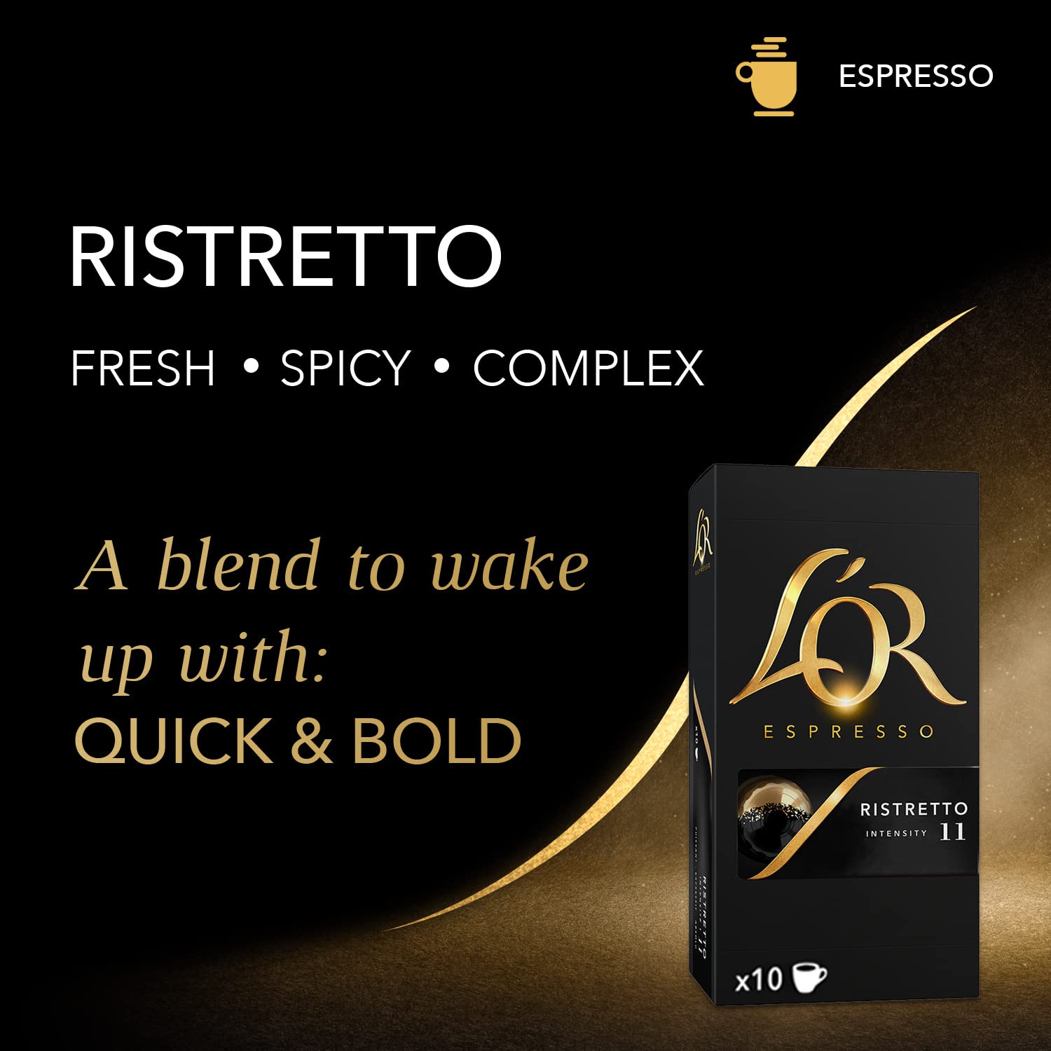 L'OR barista-compatible capsules work with your machine for quick, consistent espresso