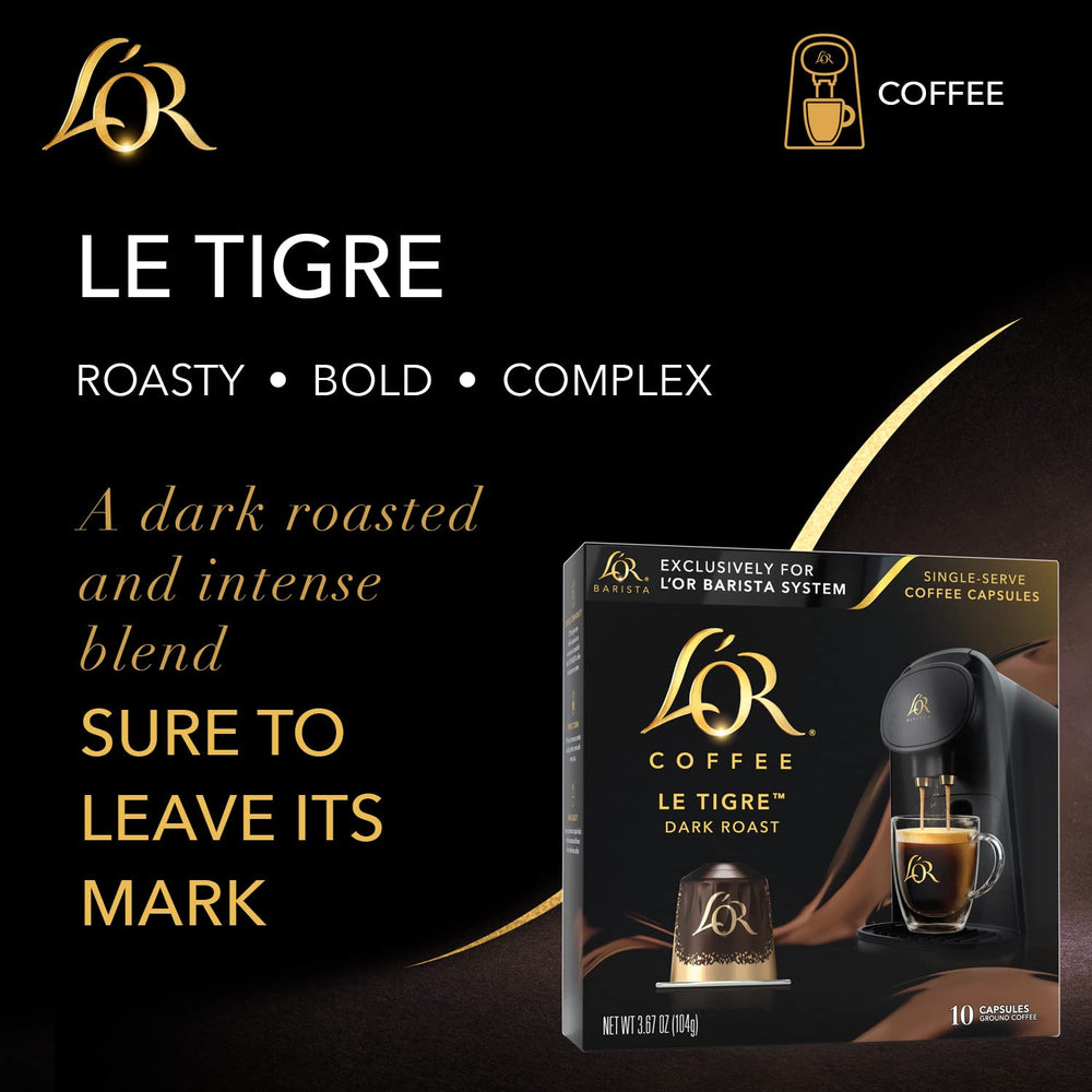 L'OR BARISTA-compatible capsules delivering barista-style espresso at home.