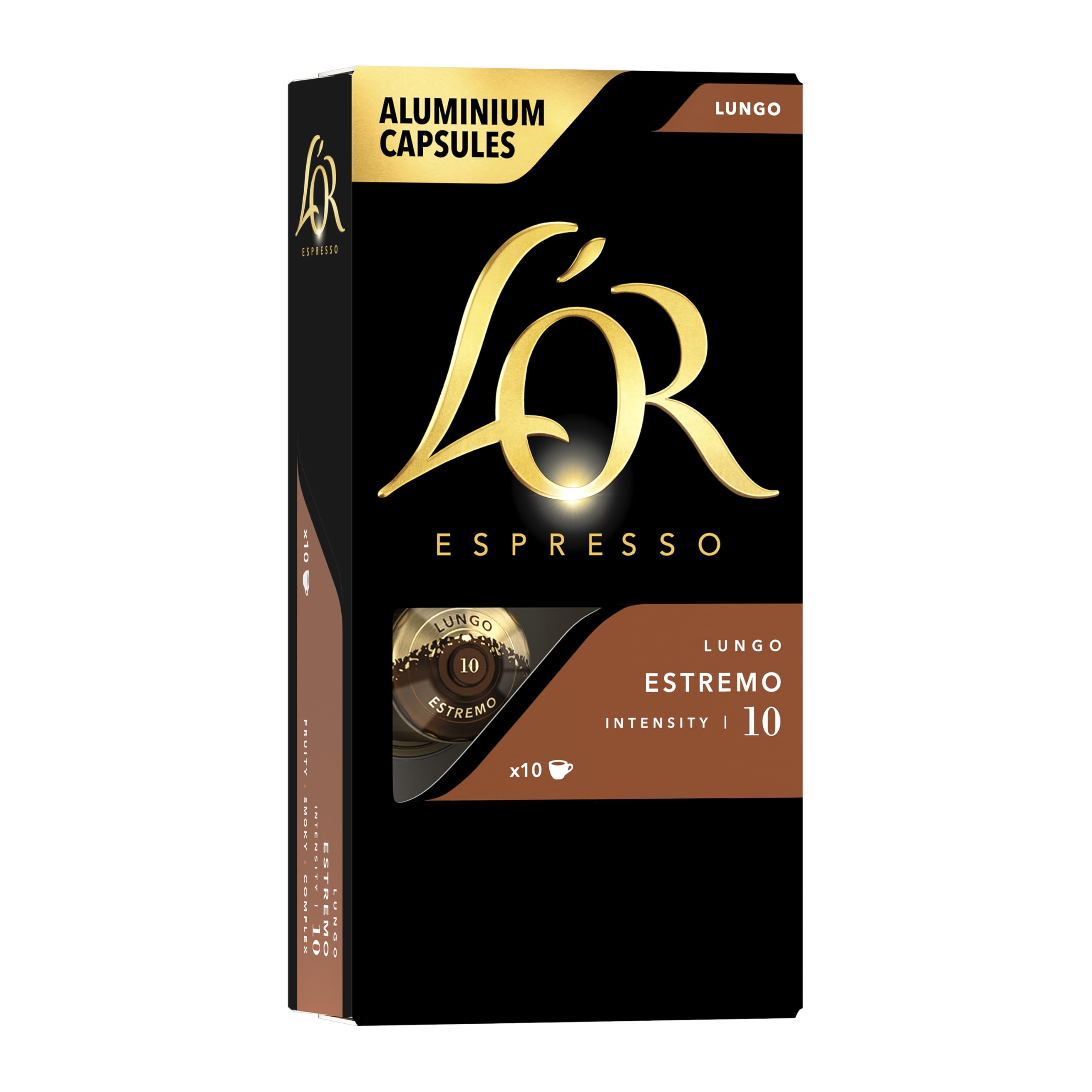 L'OR Espresso Estremo Lungo pack shot with premium aroma.