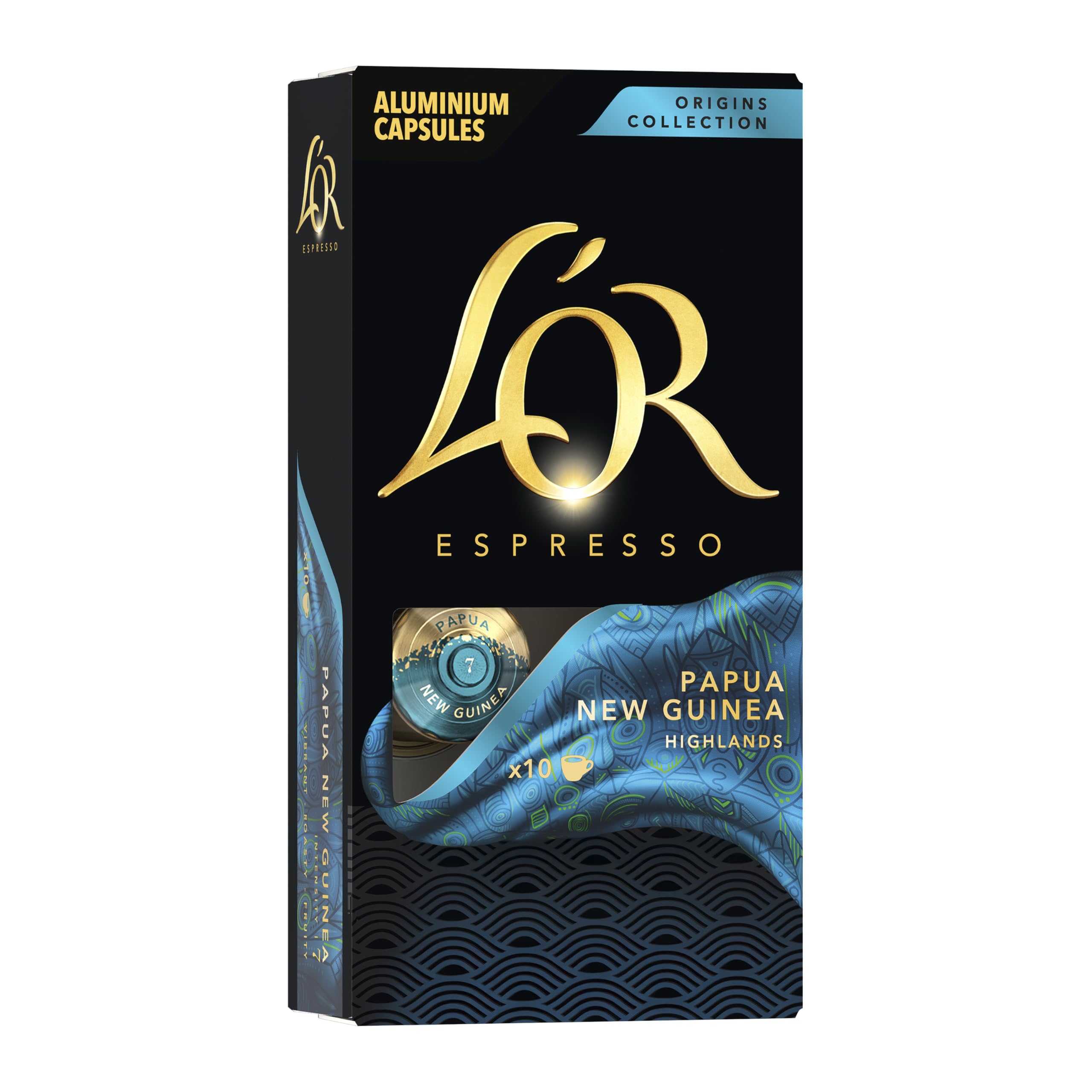 L'OR Vanilla Blend capsules in a sealed pack, unleashing rich aroma for a smooth cup.
