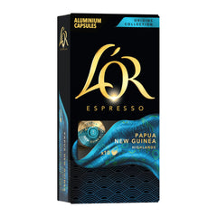 L'OR Vanilla Blend capsules in a sealed pack, unleashing rich aroma for a smooth cup.